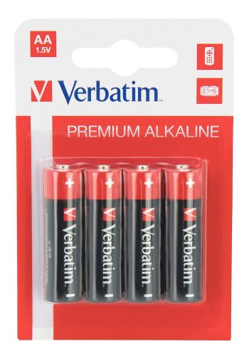  Verbatim Premium alkáli ceruzaelem AA (4db/csomag)  (49921) 