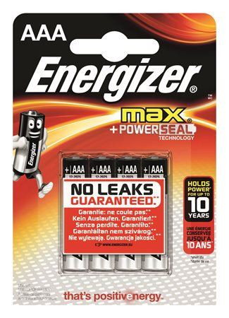  Energizer Max AAA alkáli mini ceruzaelem (4db/csomag)  (E300124203/E300124200) 