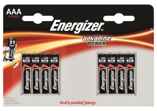  Energizer Alkaline Power AAA mini ceruzaelem (8db/csomag)  (E300127804/NZAP6O07) 