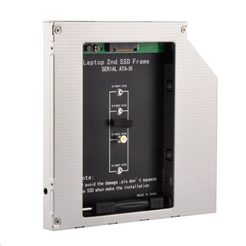  Gembird M.2 SSD beépítő keret notebook ODD helyére (A-SATA12M2-01) 