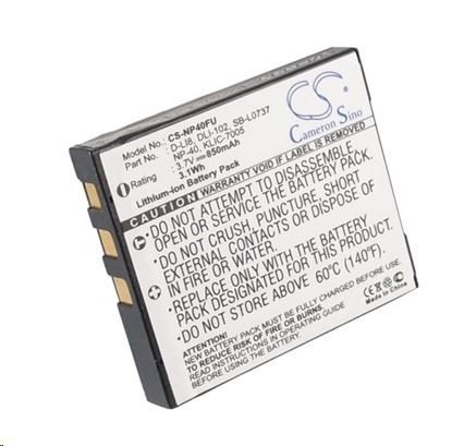  Real Power BenQ DLI-102, NP-40N, SB-L0737 3.7V 850mAh utángyártott akku Li-ion (NP40FU) 