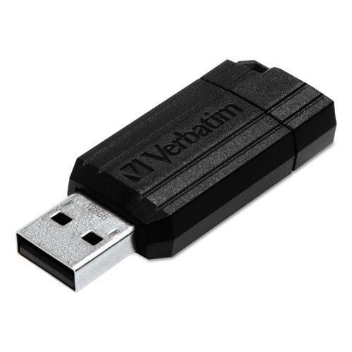  Pen Drive 128GB Verbatim PinStripe USB 2.0 fekete (49071) 