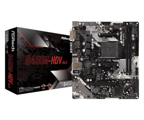  ASRock B450M-HDV R4.0 alaplap (90-MXB9N0-A0UAYZ) 