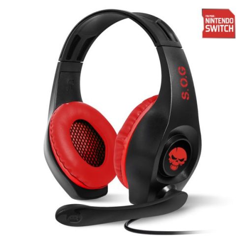  Spirit of Gamer PRO-NH5 mikrofonos fejhallgató (Nintendo Switch) fekete-piros (MIC-G715SW) 