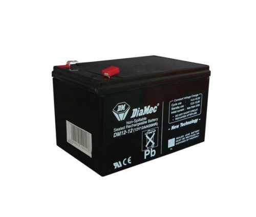  Diamec zselés ólomsavas gondozásmentes akkumulátor 12V 12 000mAh 151x99x100.5mm (DMU12-12) 