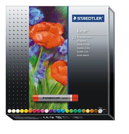  STAEDTLER "Karat" olajpasztell kréta 24 különböző szín  (2420 C24 / TS24020C24) 