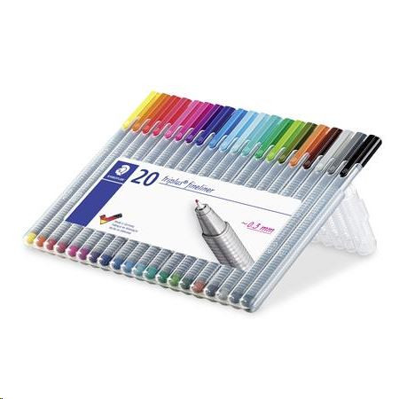  Staedtler "Triplus Box" Tűfilc készlet, 0,3 mm, 20 különböző szín (TS334SB20) 
