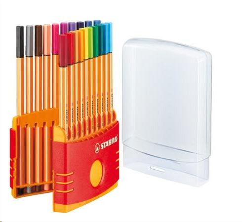  STABILO "Point 88 ColorParade" Tűfilc készlet, 0,4 mm, 20 különböző szín (TST882003, 8820-03) 