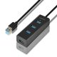  Axagon HUE-S2BL négyportos USB 3.0 HUB gyorstöltéssel, 1,2m kábel 