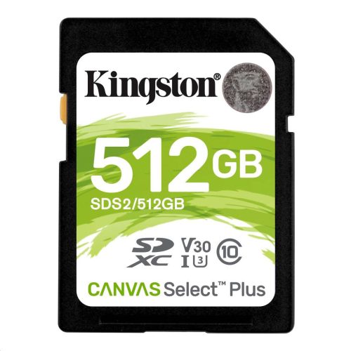  512GB SDXC Kingston Canvas Select Plus CL10 memóriakártya (SDS2/512GB) 