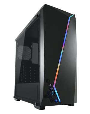  LC Power 700B Hexagon táp nélküli ablakos ház fekete (LC-700B-ON) 