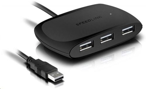  Speedlink Snappy 4 portos USB 2.0 Hub fekete (SL-140011-BK) 
