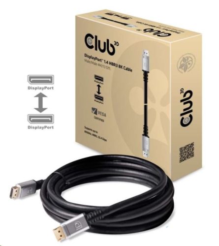  CLUB3D DisplayPort 1.4 HBR3 - DisplayPort 1.4 HBR3 8K/60Hz 4m kábel  (CAC-1069) 