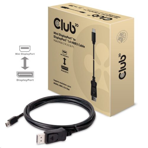  CLUB3D Mini Displayport - Displayport 1.4 HBR3 2m kábel (CAC-1115) 
