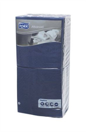  Tork Advanced szalvéta, 1/4 hajtogatott, 2 rétegű 33x33cm sötétkék  (477215) 