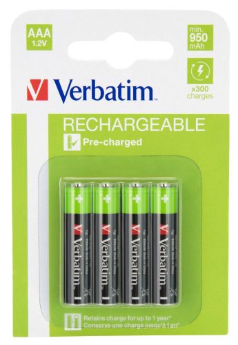  Verbatim Premium tölthető AAA elem 950 mAh (4db/csomag)  (49942) 