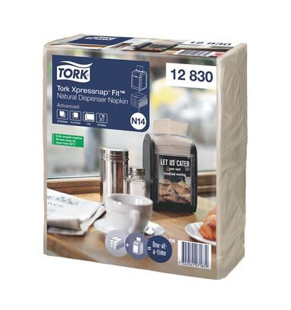  Tork Xpressnap Fit adagolós szalvéta N14 rendszer 2 rétegű, 21,3x16,5cm (720 db/csomag) natúr  (12830) 