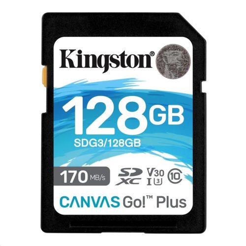  128GB SDXC Kingston Canvas Go! Plus UHS-I U3 V30  (SDG3/128GB) 