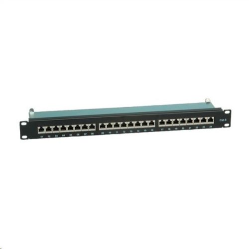  Value STP CAT6e 24port patch panel fekete (26.99.0353-5) 
