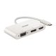  D-Link DUB-V310 USB-C -> HDMI, VGA, DisplayPort adapter fehér 