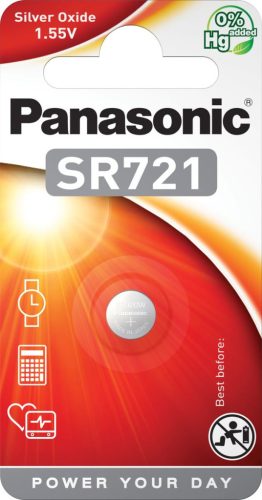  Panasonic SR-721EL/1B ezüst-oxid óraelem (1 db / bliszter) 