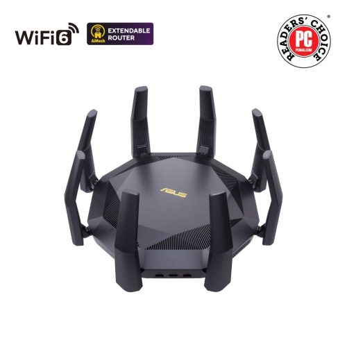  ASUS RT-AX89X AX6000 Mbps Dual-band WiFi 6 gigabit AiMesh OFDMA gaming Wi-Fi router (90IG04J1-BM3010) 