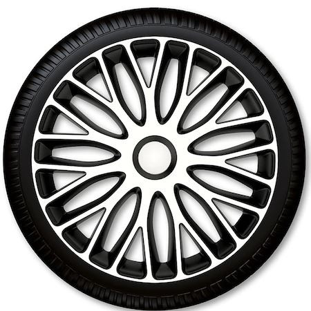  Argo 16"-os Mugello dísztárcsa szett fehér-fekete (4db) (ARG16MUGELLOWB) 