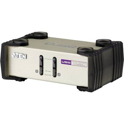  2 portos USB-s KVM switch, (billentyűzet, video, egér) elosztó, PS/2 és VGA kimenettel Aten CS82U-AT 