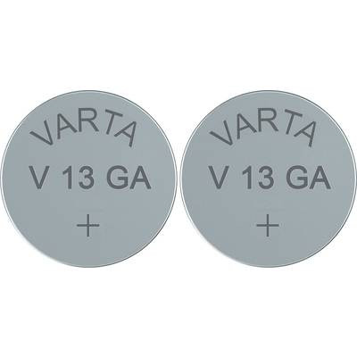  LR44 gombelem, alkáli mangán, 1,5V, 125 mAh, 2 db, Varta AG13, V13GA, G13A, 13GA, PX76A, PX675A, 157, L1154 
