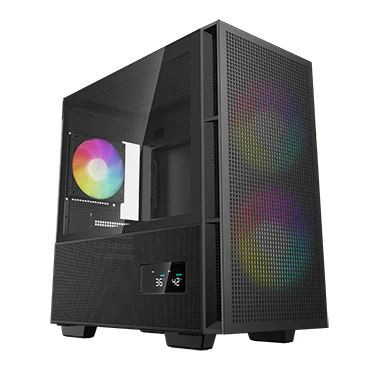  Deepcool CH360 DIGITAL táp nélküli ablakos MicroATX ház fekete (R-CH360-BKAPE3D-G-1) 