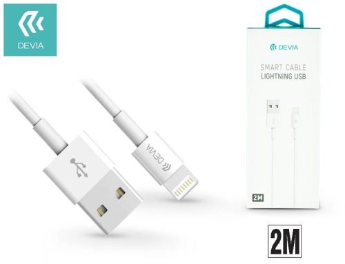  Devia Apple Iphone Lightning USB adat- és töltőkábel 2m fehér 