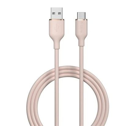  Devia JELLY USB-A - USB-C töltő- és adatkábel 1.2m rózsaszín (EC629_P) 