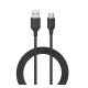  Devia JELLY USB-A - USB-C töltő- és adatkábel 1.2m fekete (EC629_B) 