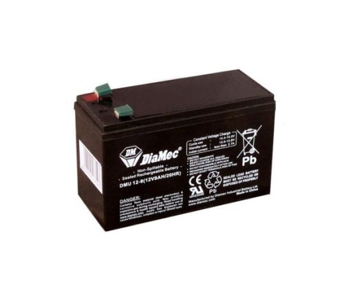  Diamec zselés ólomsavas gondozásmentes akkumulátor 12V 9000mAh 151x93.5x65mm (DM12-9) 