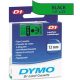  DYMO "D1" Feliratozógép szalag 12 mm x 7 m fekete-zöld (GD45019) 