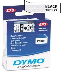  DYMO "D1" Feliratozógép szalag 19 mm x 7 m fekete-víztiszta (GD45800) 