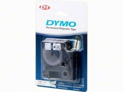  DYMO LM "D1" Feliratozógép szalag poli 12 mm fekete-fehér (16959) 