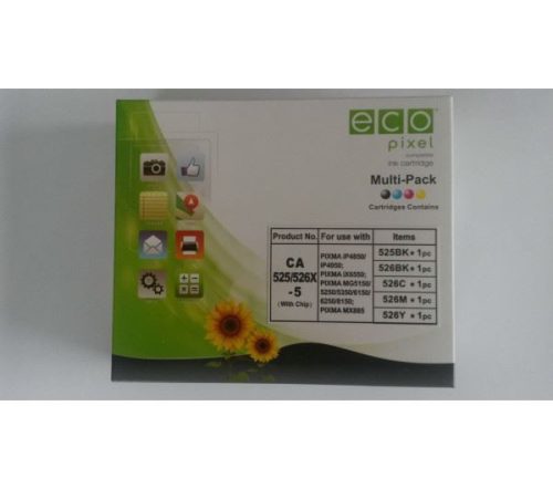  Ecopixel utángyártott CANON CLI-526 tintapatron Multipack BKCMY 5db-os (4541B009FUEC2) 