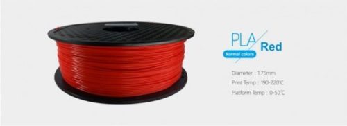  3D nyomtató filament 1,75 mm PLA piros (3DFILAMENT175R) 