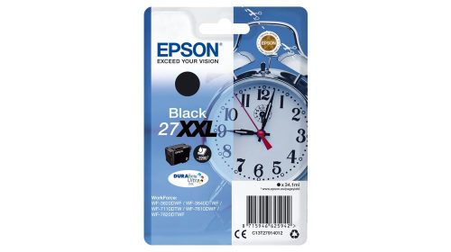  Epson 27XXL DURABrite Ultra tintapatron fekete (C13T27914012) 