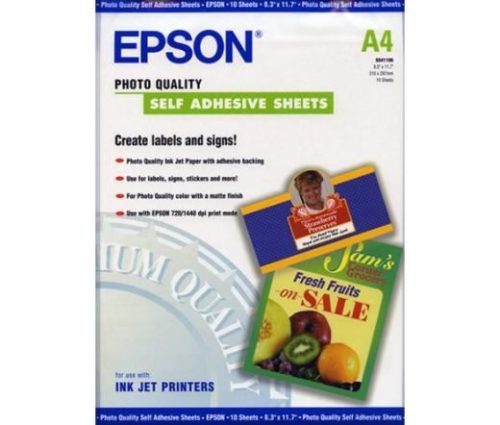  Epson Fotópapír A4 167g 10lap öntapadó (C13S041106) 