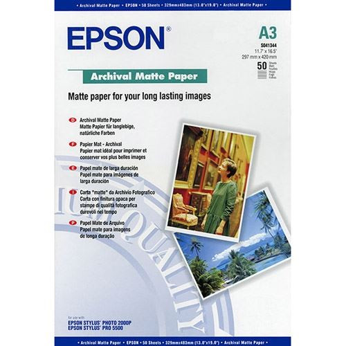  Epson A3 Archival Matt Papír 50Lap 192g  (C13S041344) 