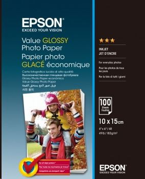  Epson 10x15 Fényes Fotópapír 100 lap 183g (S400039) 