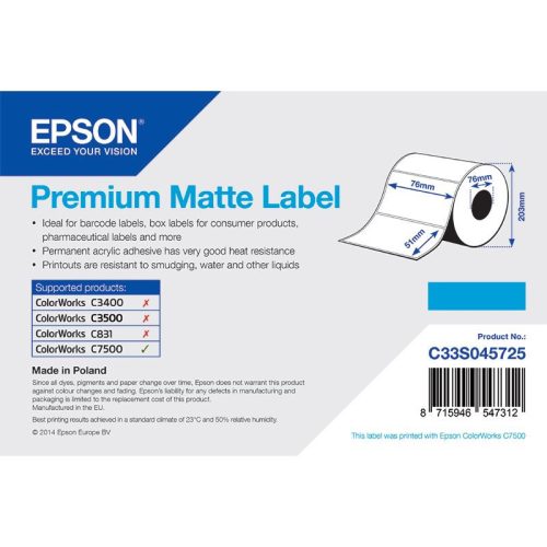  Epson prémium címke (C33S045725) 