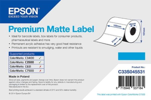  Epson prémium címke (C33S045531) 