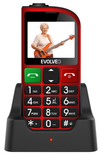  Evolveo EasyPhone FM Dual-Sim mobiltelefon piros (EP-800-FMR) 