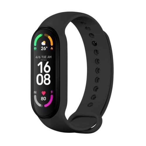  FIXED Xiaomi Band 7/Mi Band 6/Mi Band 5 szilikon szíj fekete (FIXSSTB-989-BK) 