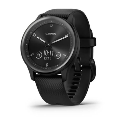  Garmin vívomove Sport fekete szilikon szíjjal szürke órakerettel (010-02566-00) 