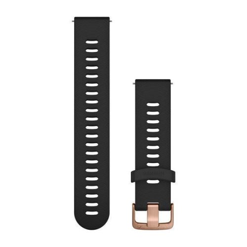  Garmin óraszíj fekete szilikon, Rose Gold csat (Quick Release Band) (010-11251-1H) 