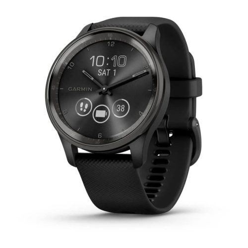  Garmin vívomove Trend okosóra Slate-Black tokozással, szilikon szíjjal (010-02665-00) 